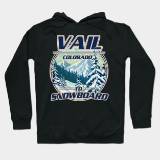 Vail Colorado Snowboarding logo Hoodie